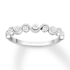 Thumbnail Image 0 of Diamond Anniversary Ring 1/10 ct tw Bezel-set 10K White Gold