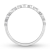 Thumbnail Image 1 of Diamond Anniversary Ring 1/10 ct tw Bezel-set 10K White Gold