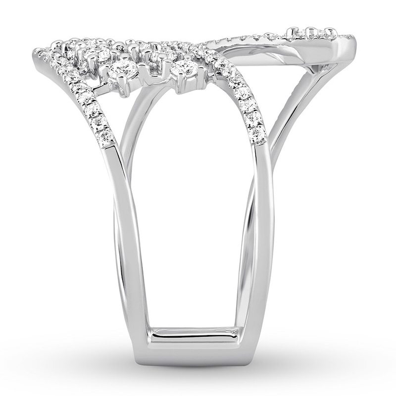 House of Virtruve Deconstructed Diamond Ring 1/2 ct tw Round 14K White Gold