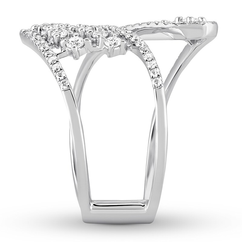 House of Virtruve Deconstructed Diamond Ring 1/2 ct tw Round 14K White Gold