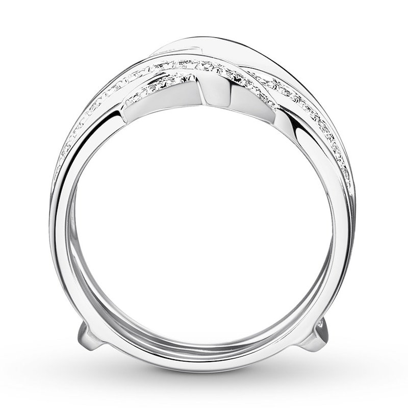 Diamond Enhancer Ring 5/8 carat tw Round-cut 14K White Gold