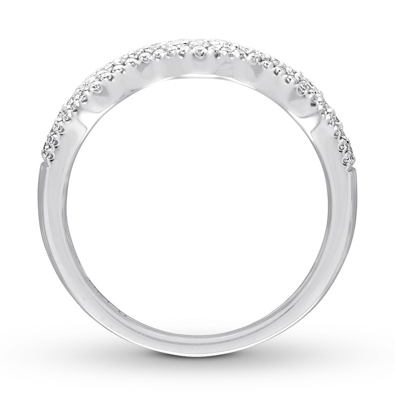 Diamond Anniversary Ring 3/8 ct tw Round 14K White Gold