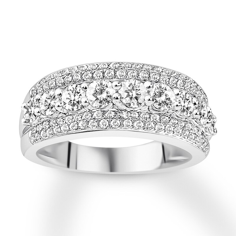 Diamond Anniversary Ring 1-1/2 Carats tw 14K White Gold