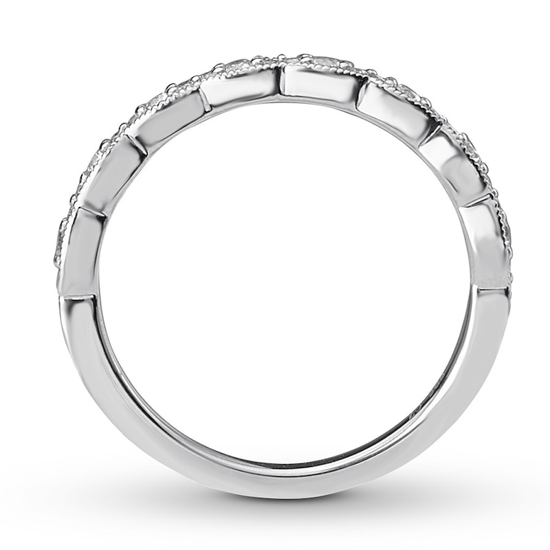 Main Image 2 of Diamond Anniversary Ring 1/6 carat tw Round-cut 14K White Gold