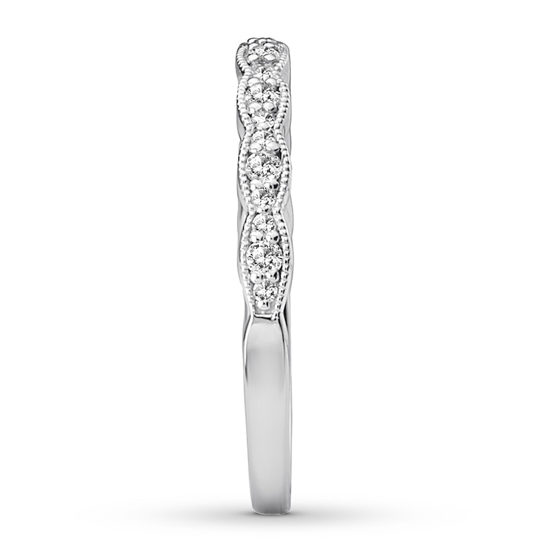 Main Image 3 of Diamond Anniversary Ring 1/6 carat tw Round-cut 14K White Gold