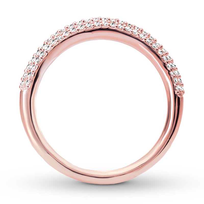 Diamond Anniversary Ring 1/4 carat tw Round 14K Rose Gold