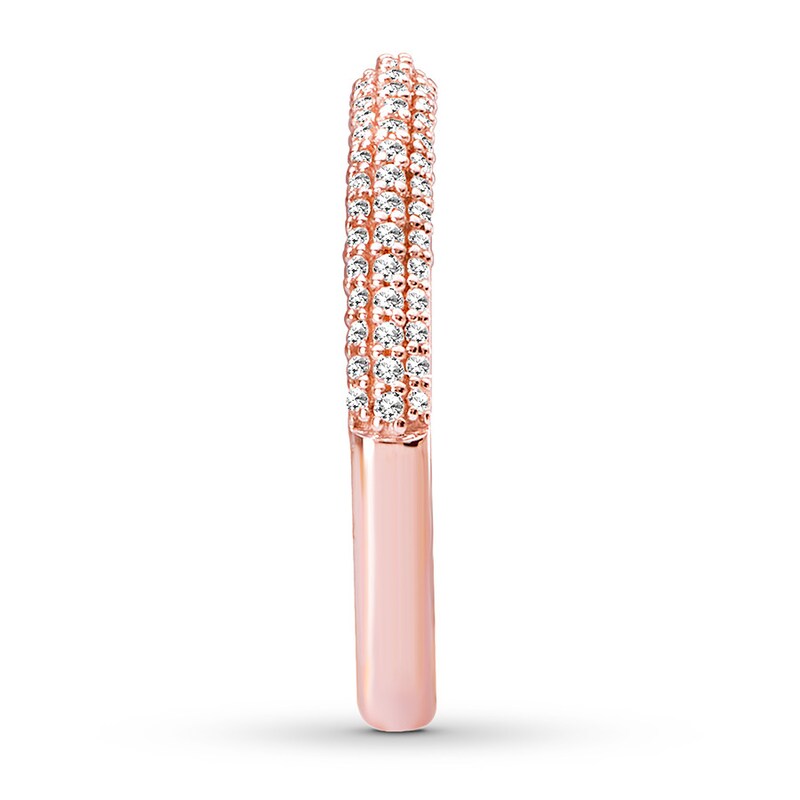 Main Image 3 of Diamond Anniversary Ring 1/4 carat tw Round 14K Rose Gold
