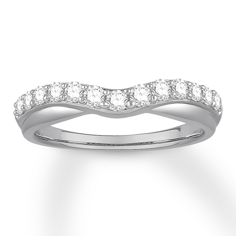 Diamond Contour Ring 1/2 carat tw Round 14K White Gold