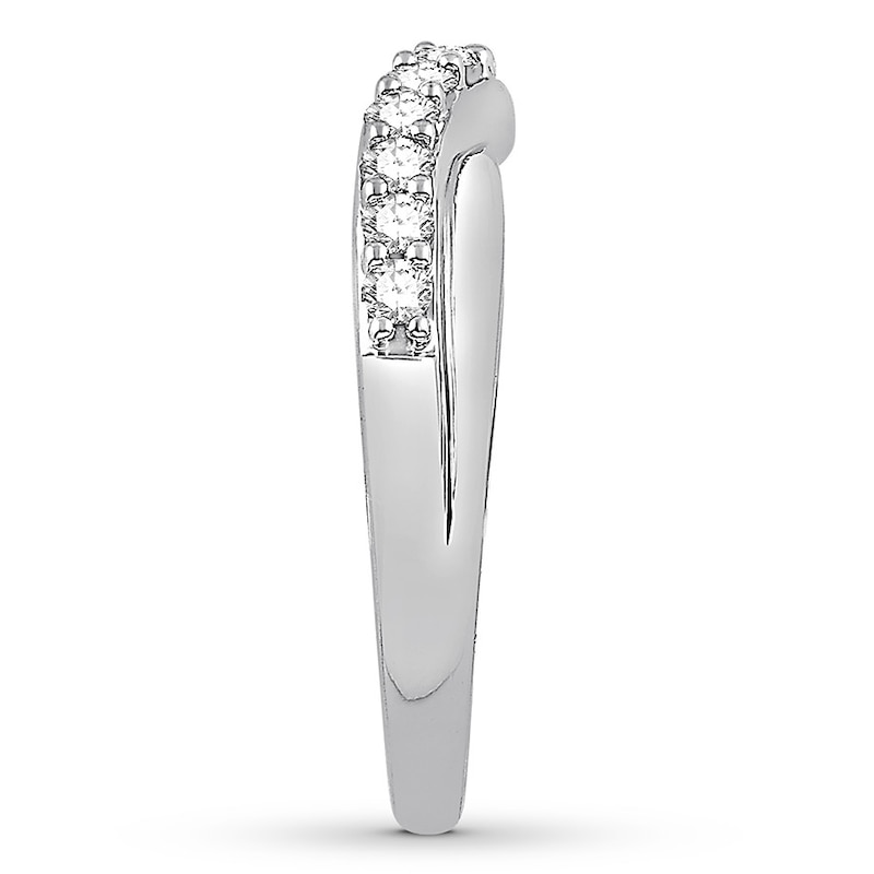 Diamond Contour Ring 1/2 carat tw Round 14K White Gold