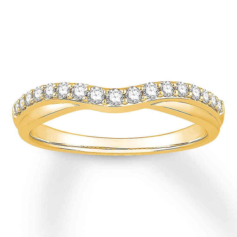 Diamond Contour Ring 1/4 carat tw Round 14K Yellow Gold with 360