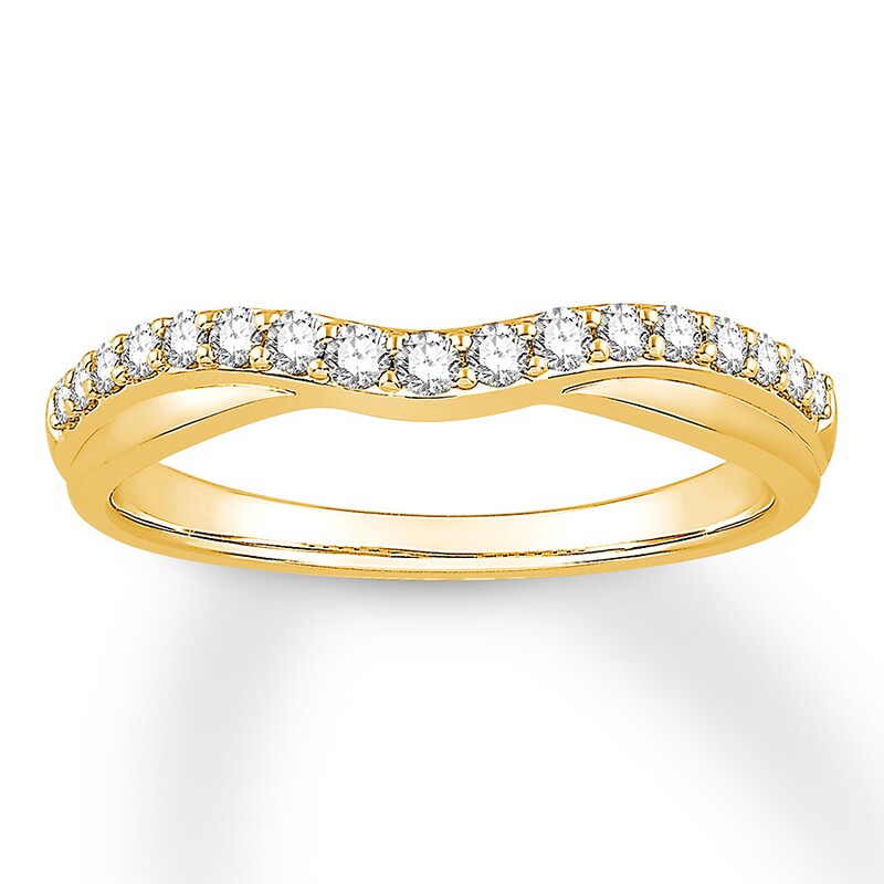 Main Image 1 of Diamond Contour Ring 1/4 carat tw Round 14K Yellow Gold