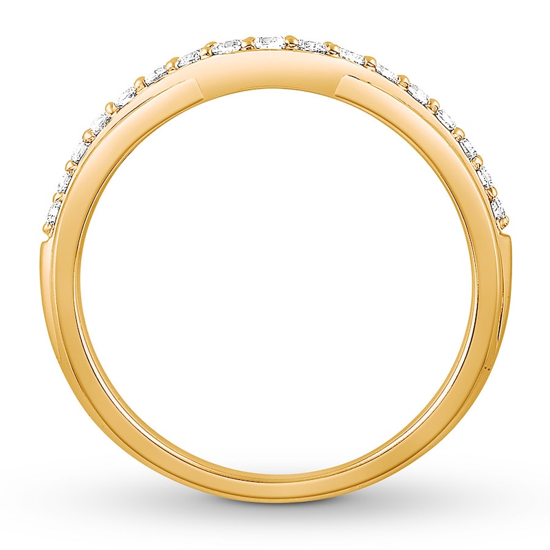 Diamond Contour Ring 1/4 carat tw Round 14K Yellow Gold
