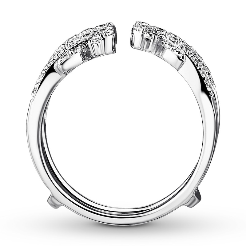 Diamond Enhancer Ring 3/8 carat tw Round 14K White Gold