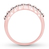 Thumbnail Image 1 of Black & White Diamond Anniversary Ring 3/8 ct tw 10K Rose Gold