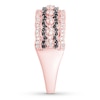 Thumbnail Image 2 of Black & White Diamond Anniversary Ring 3/8 ct tw 10K Rose Gold