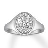 Thumbnail Image 3 of House of Virtruve Signet Ring 1/2 ct tw Diamonds 14K White Gold