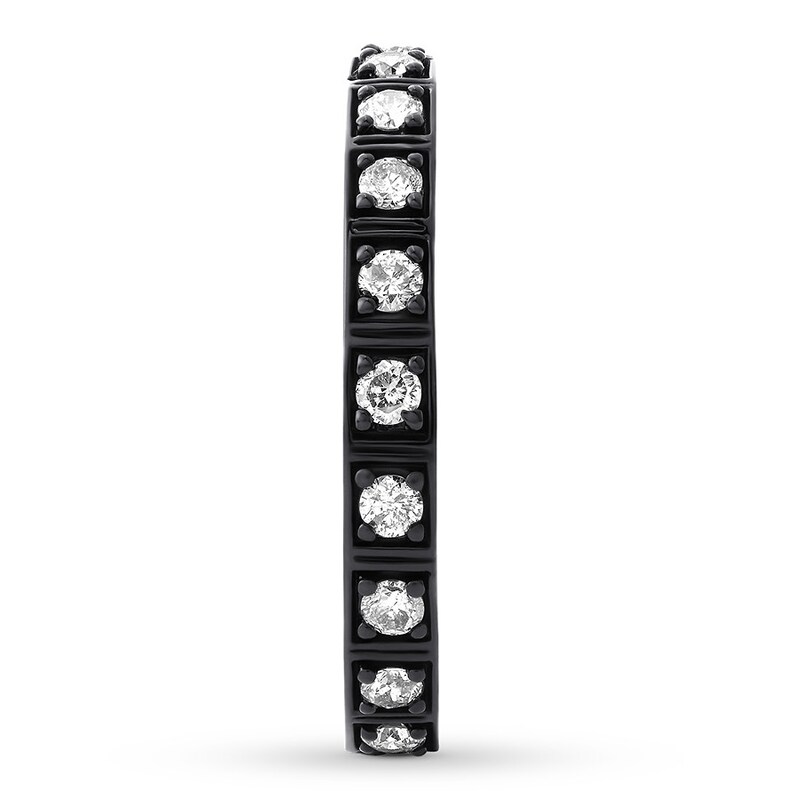 House of Virtruve Ring 1/2 ct tw Round Diamonds Ruthenium-Plated/Sterling Silver