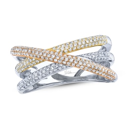 Shy Creation Ring 1/2 ct tw Diamonds 14K Tri-Color Gold SC55002585