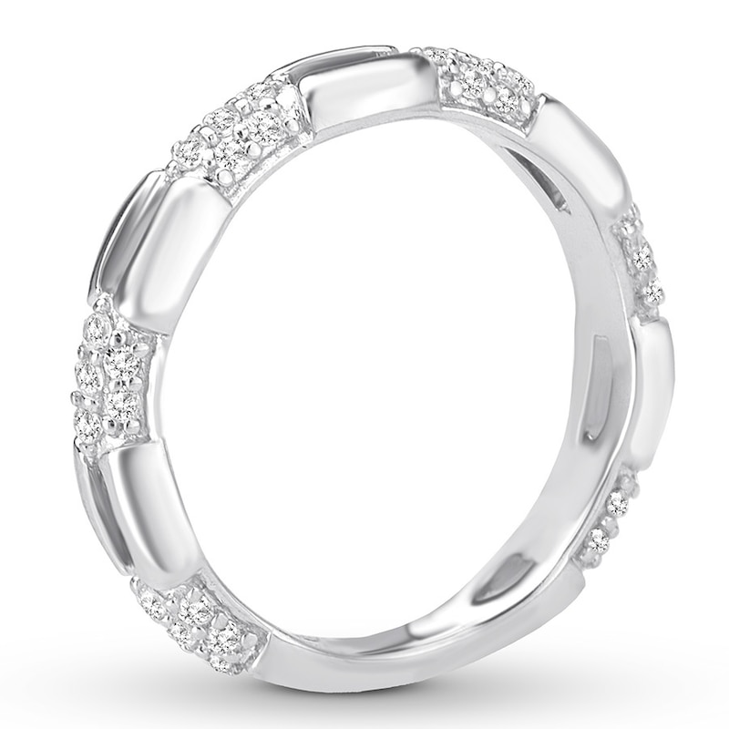 Diamond Anniversary Ring 1/3 carat tw Round 14K White Gold