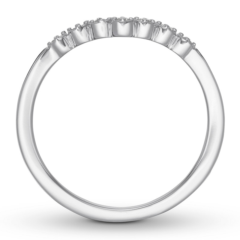 Diamond Contour Ring 1/15 ct tw Round 14K White Gold