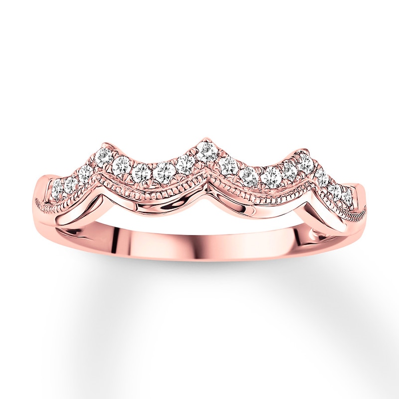 Diamond Anniversary Ring 1/6 carat tw Round 10K Rose Gold