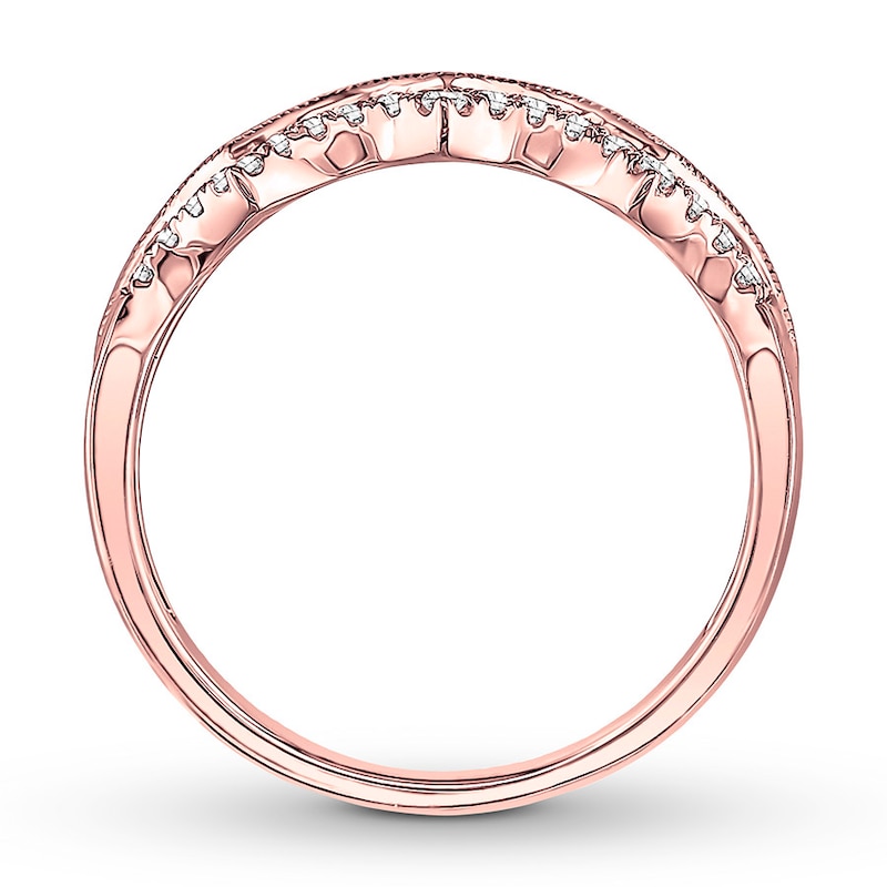 Diamond Anniversary Ring 1/6 carat tw Round 10K Rose Gold