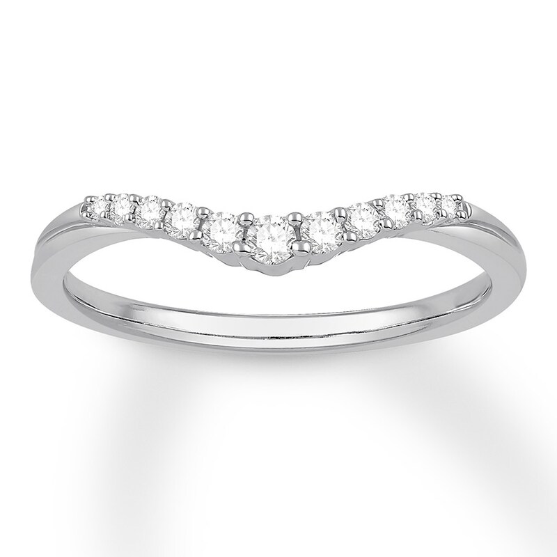 Diamond Contour Ring 1/6 carat tw Round 14K White Gold