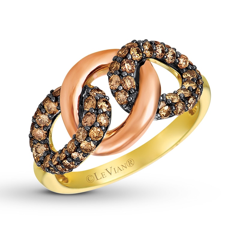 Main Image 1 of Le Vian Chocolate Diamonds Ring 1 ct tw 14K Two-Tone Gold