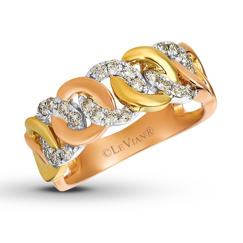 Le Vian Diamond Ring 3/8 carat tw 14K Tri-Color Gold