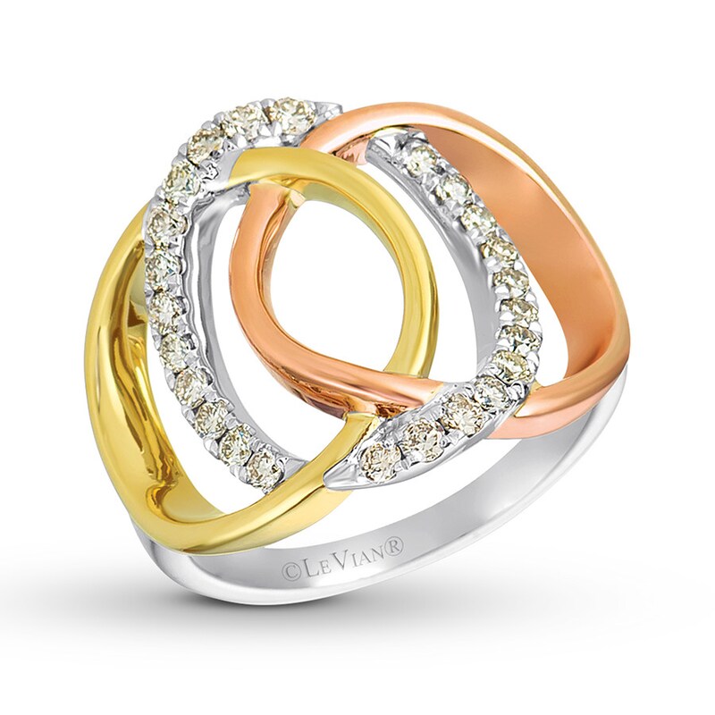 Main Image 1 of Le Vian Diamond Ring 1/2 carat tw 14K Tri-Color Gold