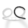 Thumbnail Image 1 of Black & White Diamond Ring 1/5 carat tw 10K White Gold