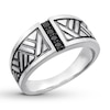 Thumbnail Image 1 of Men's Black Diamond Ring 1/5 carat tw 10K White Gold