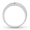 Thumbnail Image 3 of Men's Black Diamond Ring 1/5 carat tw 10K White Gold