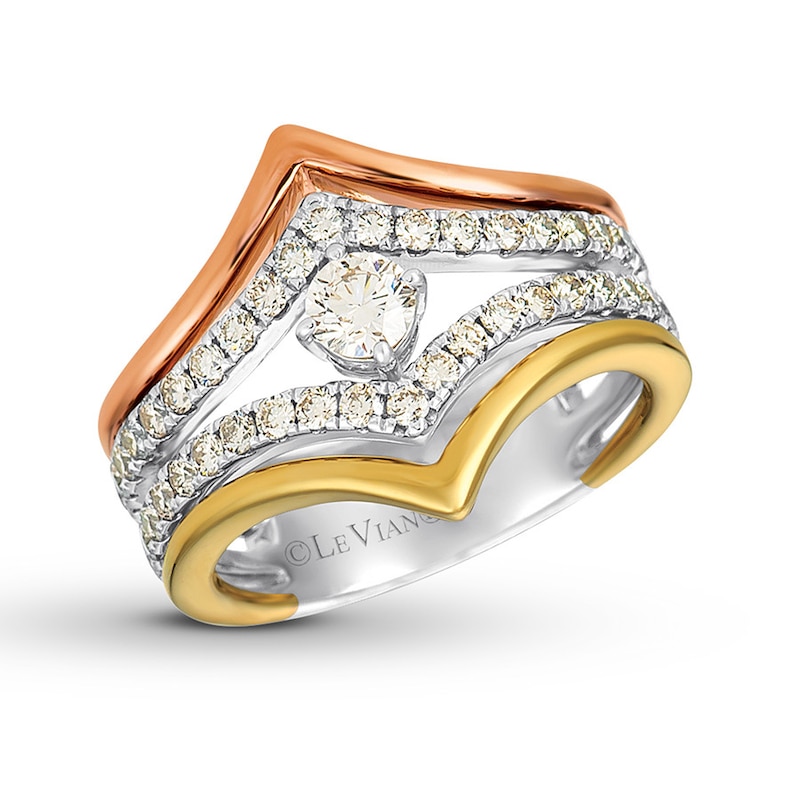 Le Vian Diamond Ring 1 carat tw 14K Tri-Color Gold