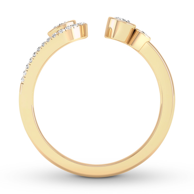 Main Image 2 of Diamond Deconstructed Ring 3/8 ct tw Oval/Round10K Yellow Gold