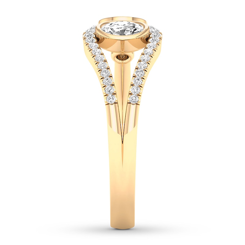 Main Image 3 of Diamond Deconstructed Ring 3/8 ct tw Oval/Round10K Yellow Gold