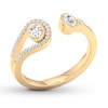 Thumbnail Image 4 of Diamond Deconstructed Ring 3/8 ct tw Oval/Round10K Yellow Gold