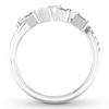 Thumbnail Image 1 of Diamond Ring 3/8 ct tw Baguette/Round 10K White Gold