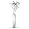 Thumbnail Image 2 of Diamond Ring 3/8 ct tw Baguette/Round 10K White Gold