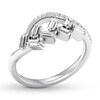 Thumbnail Image 3 of Diamond Ring 3/8 ct tw Baguette/Round 10K White Gold