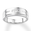 Thumbnail Image 0 of Men's Diamond Band 1/5 ct tw Square-cut 10K White Gold