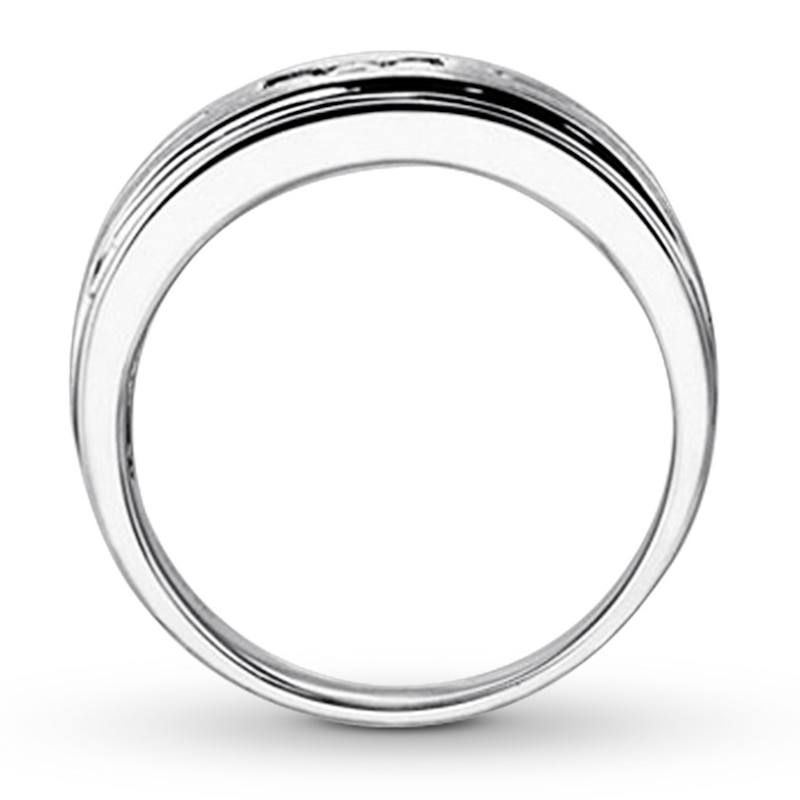 Men's Diamond Band 1/5 ct tw Square-cut 10K White Gold