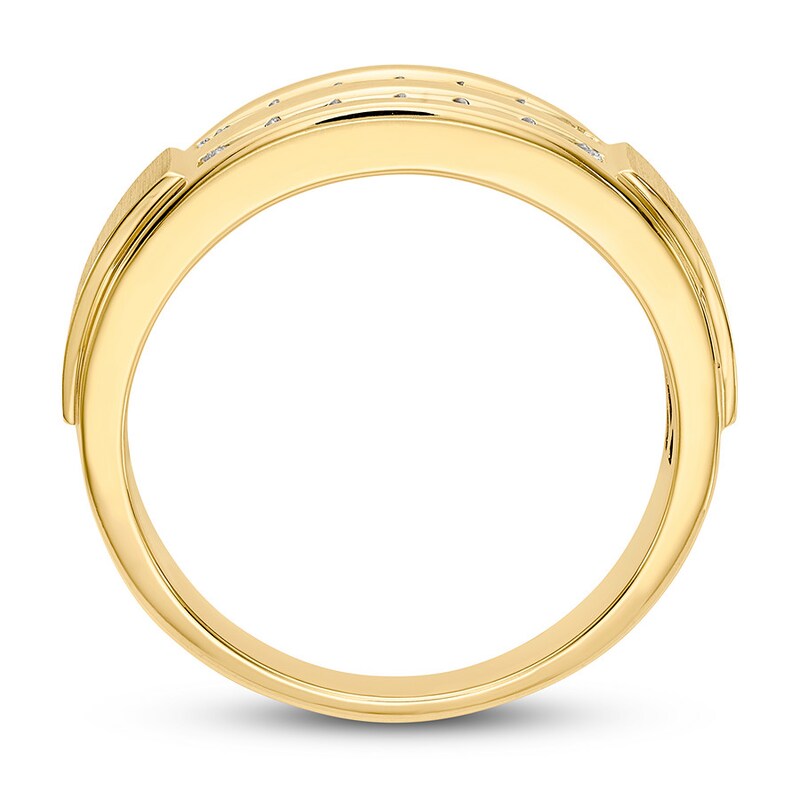 Men's Diamond Ring 1/5 ct tw Round 10K Yellow Gold