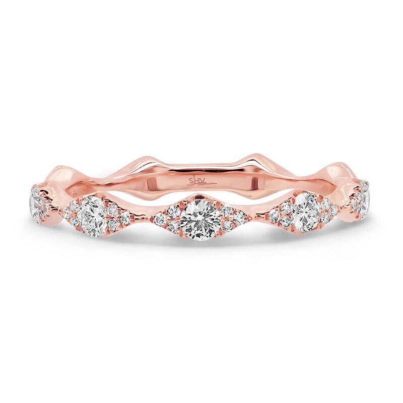 Shy Creation Diamond Ring 1/3 ct tw Round 14K Rose Gold SC55005598