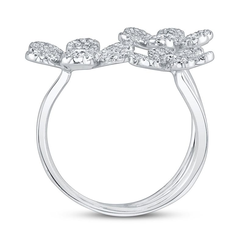 Main Image 2 of Shy Creation Diamond Flower Ring 5/8 ct tw 14K White Gold SC55007205