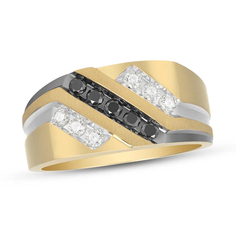 Men's Diamond Ring 1/2 ct tw Round-cut 10K Yellow Gold