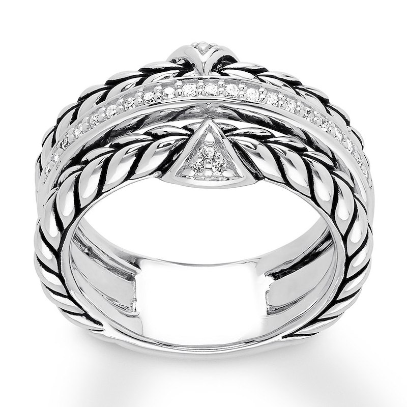 Diamond Ring 1/6 carat tw Round Sterling Silver