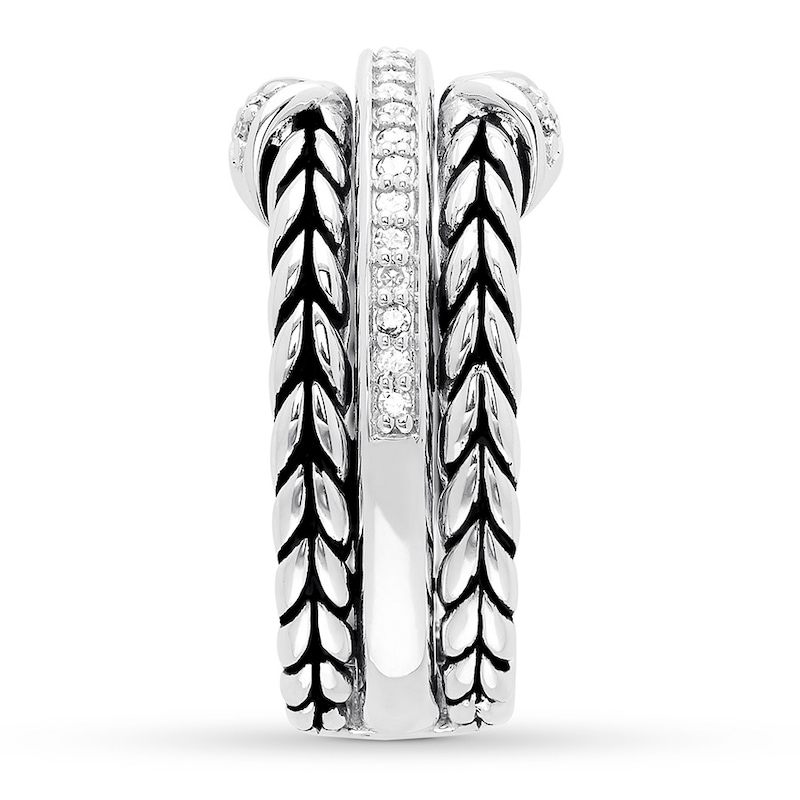 Main Image 3 of Diamond Ring 1/6 carat tw Round Sterling Silver