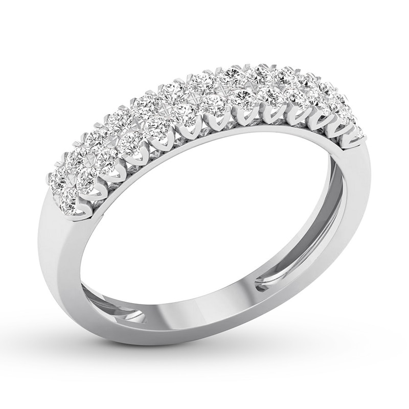 Diamond Anniversary Ring 1/2 carat tw Round Platinum