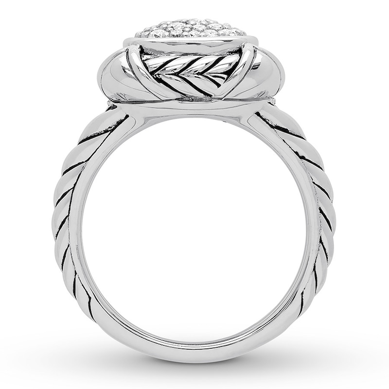 Diamond Ring 1/3 carat tw Round Sterling Silver